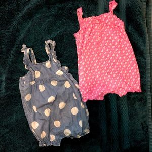 Two Baby Girls Rompers